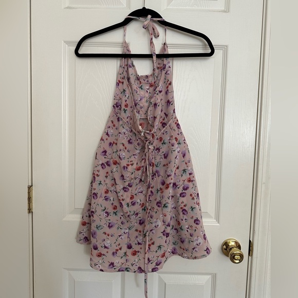 90s Floral Halter Dress - Picture 3 of 4
